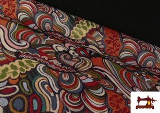 Tela de Gobelino Tejido Estampado Multicolor
