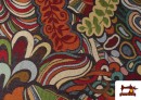 Venta de Tela de Gobelino Tejido Estampado Multicolor