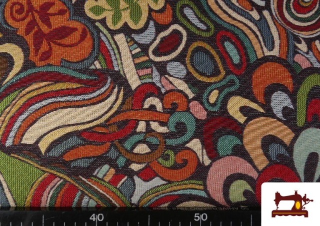 Comprar online Tela de Gobelino Tejido Estampado Multicolor