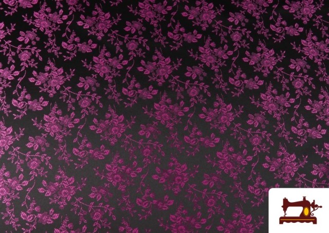 Comprar Tela de Jacquard Floral Para Vestuarios Regionales color Rosa