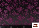 Comprar online Tela de Jacquard Floral Para Vestuarios Regionales color Rosa