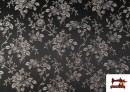 Venta online de Tela de Jacquard Floral Para Vestuarios Regionales color Plata