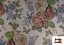 Venta de Tela de Gobelino Tejido Estampado Romántico Floral