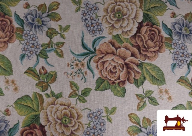 Venta de Tela de Gobelino Tejido Estampado Romántico Floral