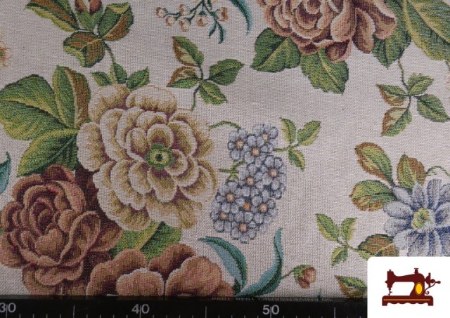 Comprar online Tela de Gobelino Tejido Estampado Romántico Floral