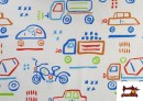 Comprar Tela de Punto de Camiseta Estampado de Vehiculos de Colores