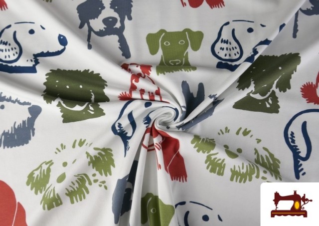 Comprar Tela de Punto de Camiseta Estampado de Perros
