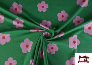 Comprar online Tela de Punto de Camiseta Estampado Floral Colorido