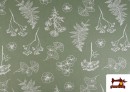 Venta de Tela de Algodón Estampado Botánico