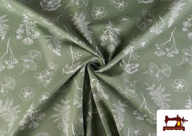 Venta online de Tela de Algodón Estampado Botánico