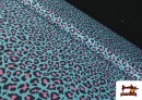 Comprar Tela de Algodón Estampado Leopardo de Colores color Azul turquesa