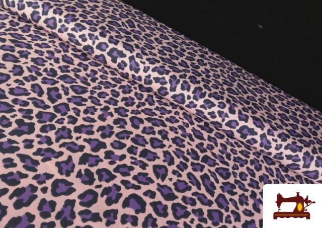 Venta online de Tela de Algodón Estampado Leopardo de Colores color Rosa pálido
