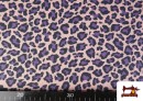 Tela de Algodón Estampado Leopardo de Colores color Rosa pálido