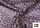 Tela de Algodón Estampado Leopardo de Colores color Rosa pálido