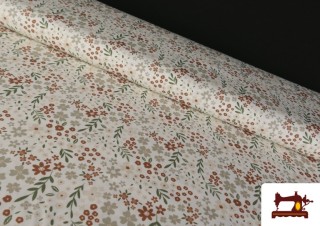 Tela de Algodón Estampado Floral Clásico Suave