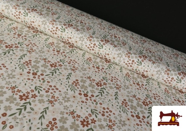 Tela de Algodón Estampado Floral Clásico Suave