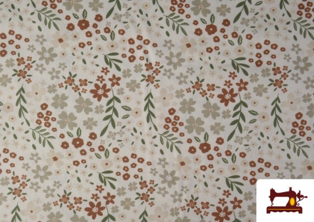 Venta de Tela de Algodón Estampado Floral Clásico Suave