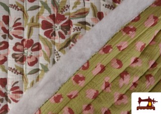Venta de Tela de Muselina de Algodón Acolchada Reversible