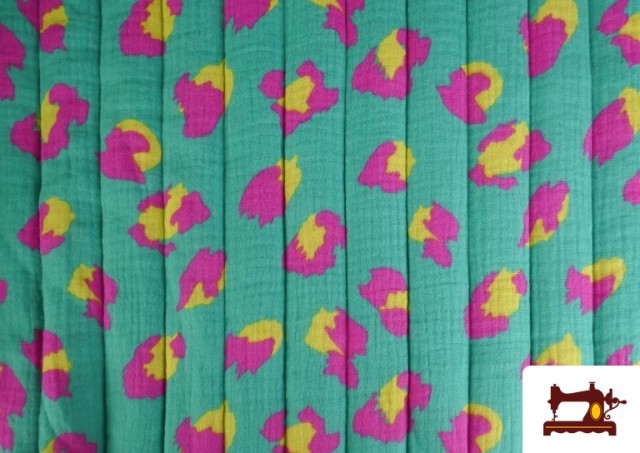 Tela de Muselina de Algodón Acolchada Reversible