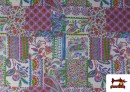 Comprar Tela de Loneta Estampado Patchwork Multicolor