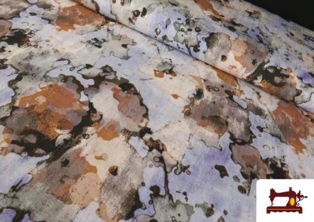 Tela de Lino Viscosa Estampado Envejecido