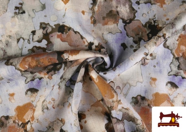 Comprar online Tela de Lino Viscosa Estampado Envejecido