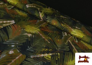 Tela de Viscosa Tropical Hojas