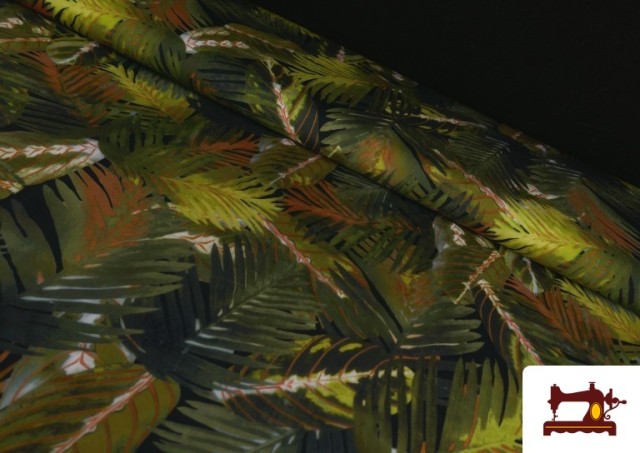 Tela de Viscosa Tropical Hojas
