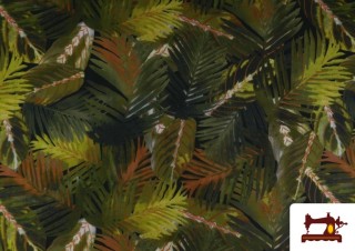 Venta de Tela de Viscosa Tropical Hojas