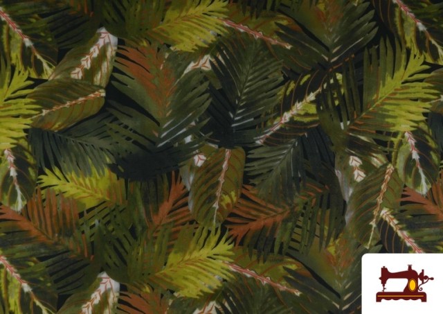 Venta de Tela de Viscosa Tropical Hojas