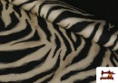 Tela de Punto de Viscosa Estampado Cebra