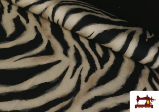 Tela de Punto de Viscosa Estampado Cebra