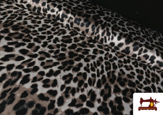Tela Crep Satén Estampado Leopardo