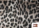 Venta de Tela Crep Satén Estampado Leopardo