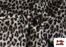 Venta online de Tela Crep Satén Estampado Leopardo