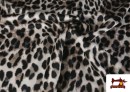 Tela Crep Satén Estampado Leopardo