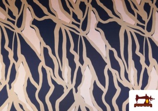 Comprar Tela Crep Satén Estampado Marmoleado Rosa Palo