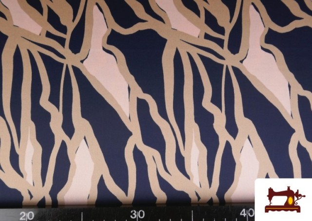 Venta de Tela Crep Satén Estampado Marmoleado Rosa Palo