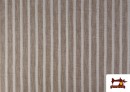 Comprar Tela de Rayas Coordinada Símil Lino de Poliéster color Beige