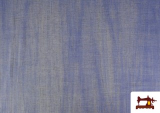 Tela de Lino Viscosa Lavado a la Piedra 137cm color Azul