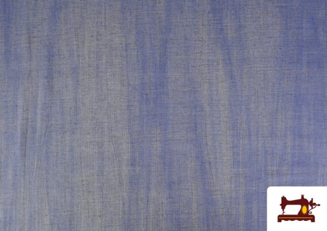 Tela de Lino Viscosa Lavado a la Piedra 137cm color Azul
