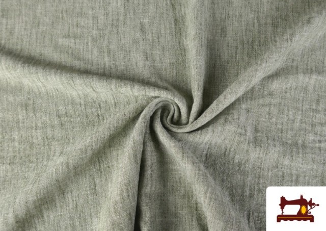 Comprar online Tela Coordinada Símil Lino de Poliester color Caqui