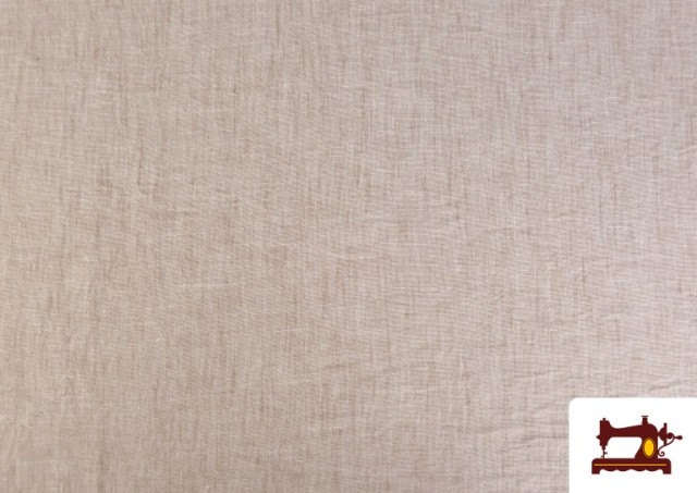 Tela Coordinada Símil Lino de Poliester color Beige