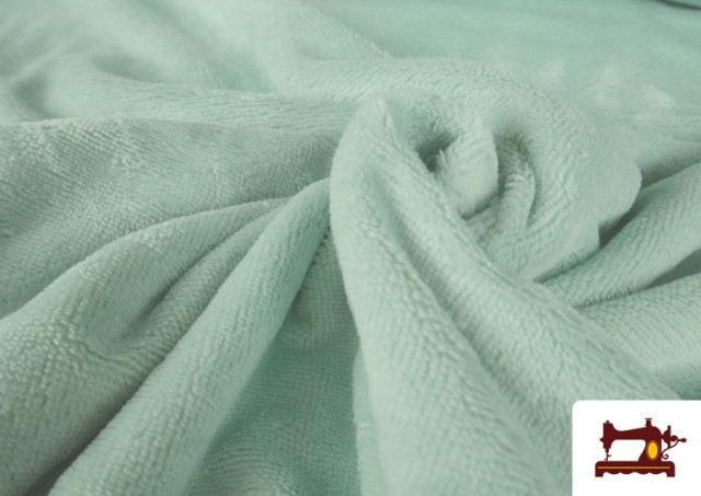 Tela para Toallas Rizo 100% Algodón de Colores color Verde mint