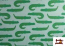 Comprar Tela de Algodón Estampado Cocodrilos