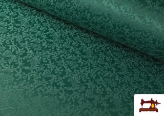 Tela de Jacquard Brocado Floral Ancho 280cm color Verde