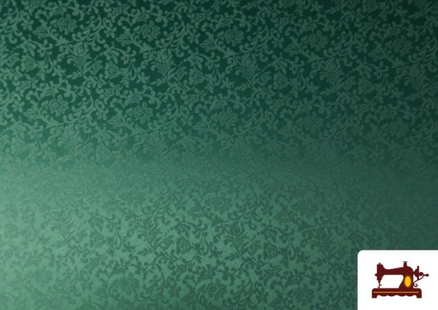Venta de Tela de Jacquard Brocado Floral Ancho 280cm color Verde