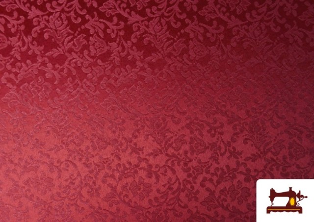 Comprar Tela de Jacquard Brocado Floral Ancho 280cm color Rubí