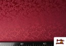 Venta de Tela de Jacquard Brocado Floral Ancho 280cm color Rubí