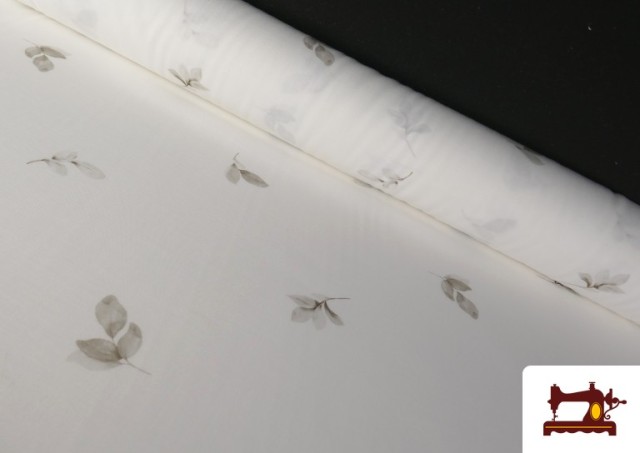 Tela para Cortinas Estampado Hojas Suaves